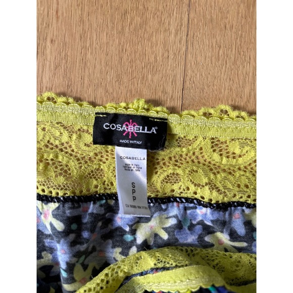 Cosabella Italy Floral Lace Trim Babydoll Cotton Chemise Nightgown Slip 70 Small - Picture 6 of 7